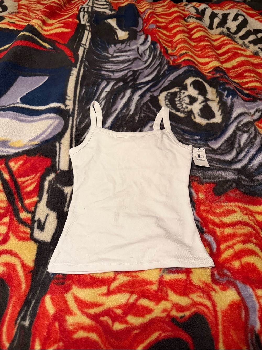 Ardene White Ribbed Tank Cami